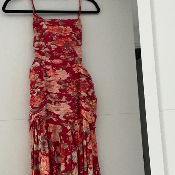 Floral Red Maxi Dress